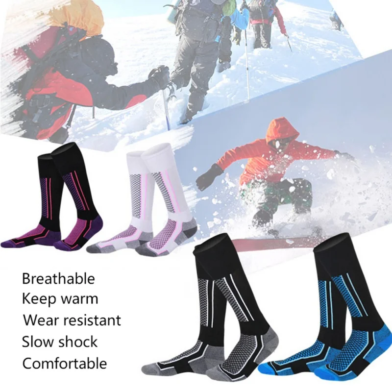

2019 Winter Warm Thermal Ski Socks Thicken Cotton Sports Socks boarding Cycling Boys Girl Skiing Hiking Leg Socks
