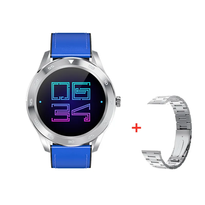 blue add Strap DT98 Смарт-часы IP68 Водонепроницаемые Смарт-часы Bluetooth звонки, музыка контроль ЭКГ кровяное давление для huawei Xiao mi IOS mi Phone - Цвет: blue add Strap