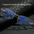 Мужские прогрессивные Мультифокальные очки для чтения для женщин и мужчин, пресбиопические очки с блокировкой сисветильник, увеличительные очки с полной оправой для дальнего расстояния