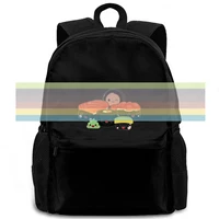 happy sushi family premium male hipster black women men backpack laptop travel school adult student