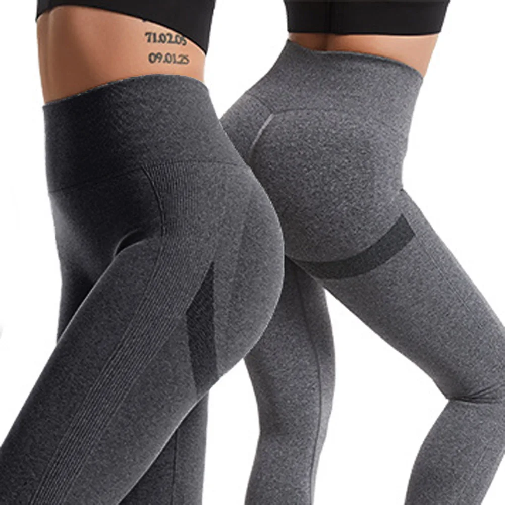 

Women Yoga Seamless Pants Sport Stretch High Waist Running Fitness Leggings