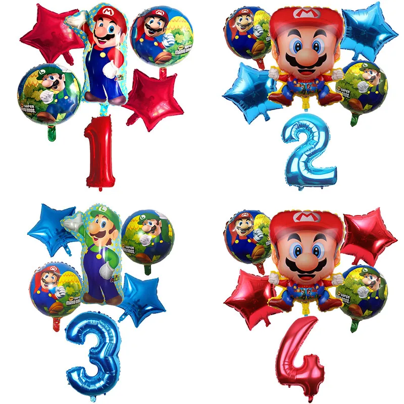 6 шт воздушные шары &quotСупер Марио&quot Детская день рождения украшенные забавной