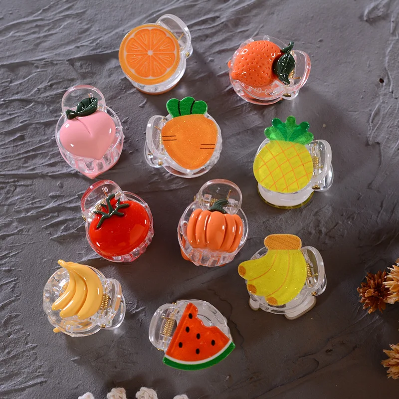 Модные детские аксессуары для волос девочек зажим с мультяшным рисунком фрукты