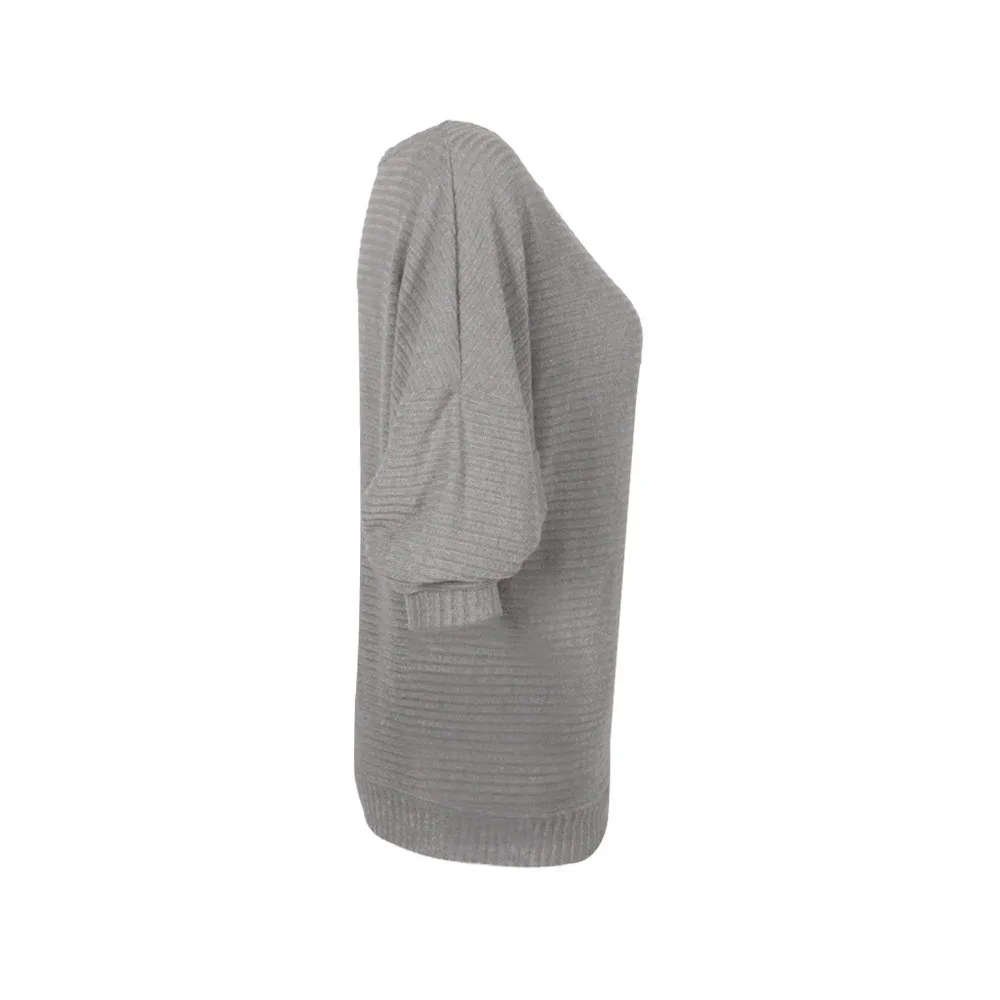 Jaycosin модные Повседневное женские блузы с длинным рукавом свитер "летучая мышь", стильные, удобные, элегантные, мягкие, прочные, Цвет Джемперы Топы трикотажные изделия