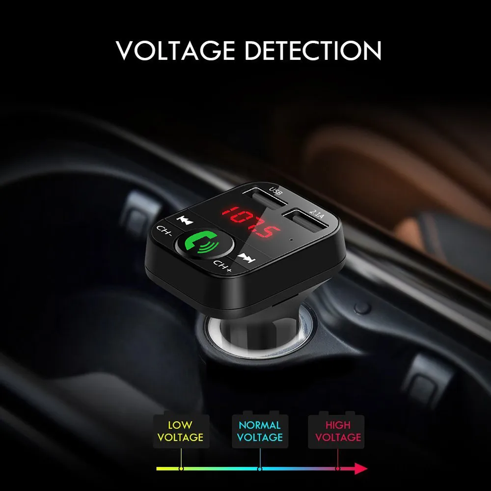 2020 Car MP3 Music Player Bluetooth 5.0 receiver FM transmitter Dual USB QC3.0 Charger U disk / TF Card lossless | Автомобили и