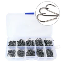 box of no eye fish hook barb set of high carbon steel barbed flat hooks accessories sea feeder for fishing fishery carp tackle