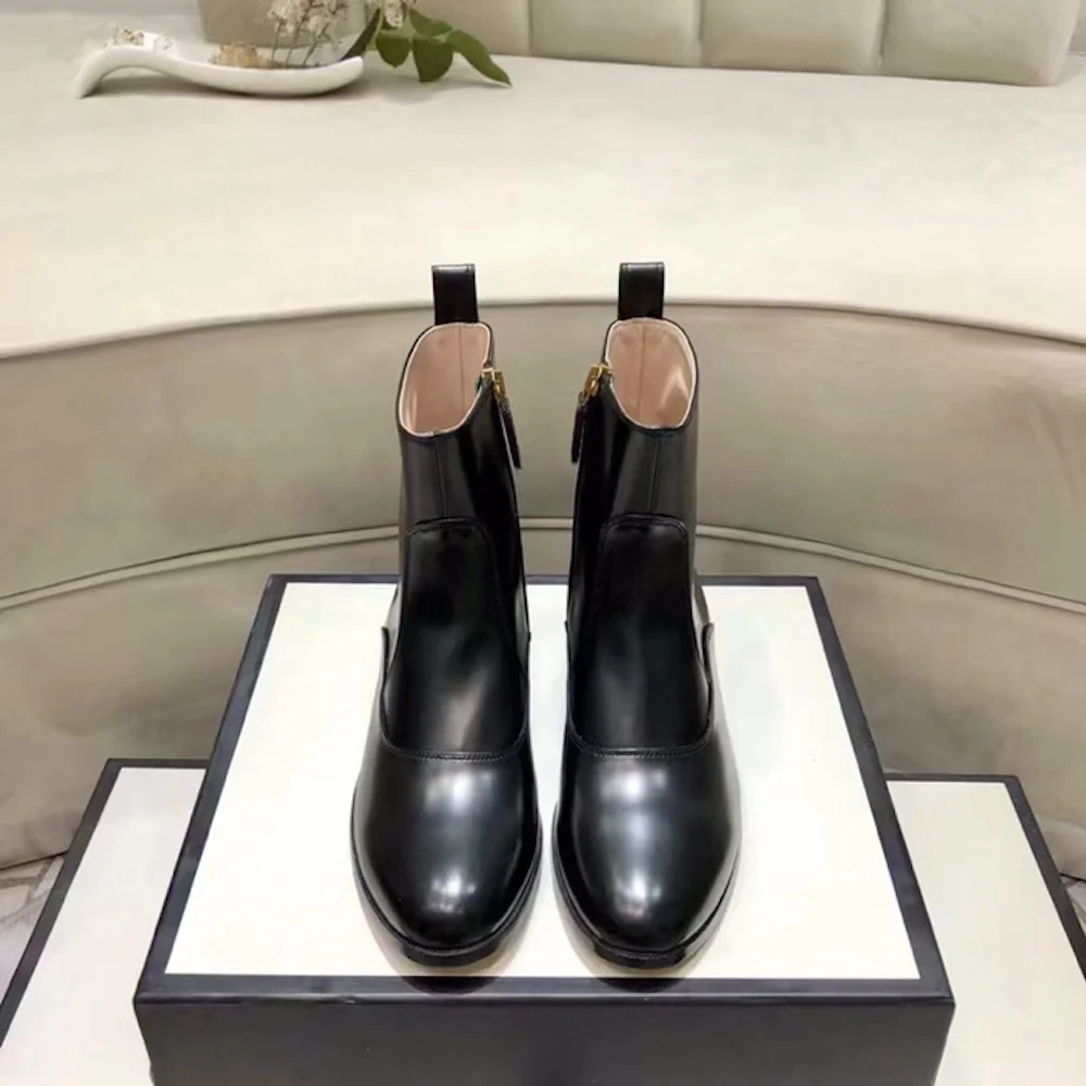 Женские ботинки женская обувь из натуральной кожи Лидер продаж ботильоны сезон