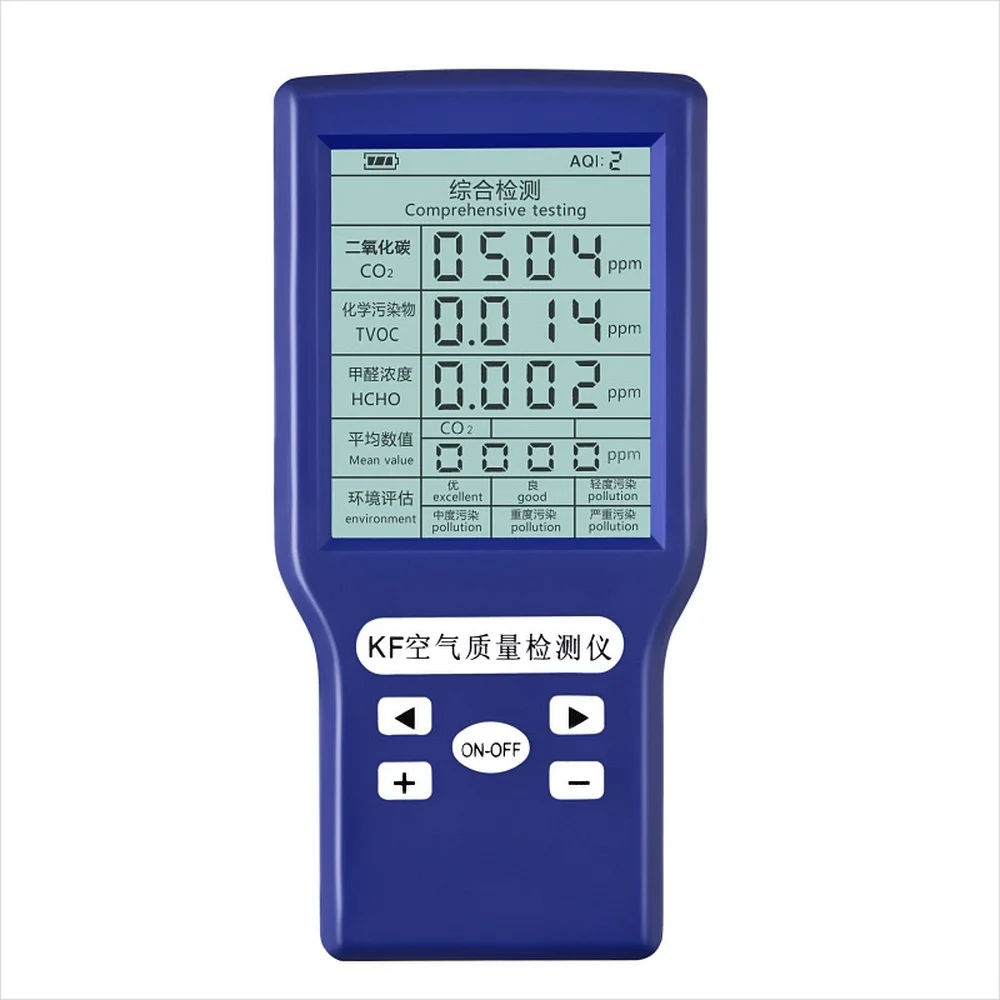 

5 In 1 CO2 TVOC HCHO AQI PPM Meters Carbon Dioxide Detector CO2 Monitor Environmental Assessment Multi Gas Analyzer Gas Detector