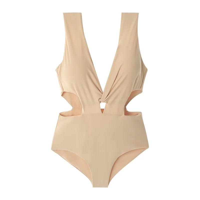 

Women Swimwear 2020 Swimsuit One Piece Big Size Suit New Korean Sexy Backless Bikini Solid Polyester Sierra Surfer Beachwear