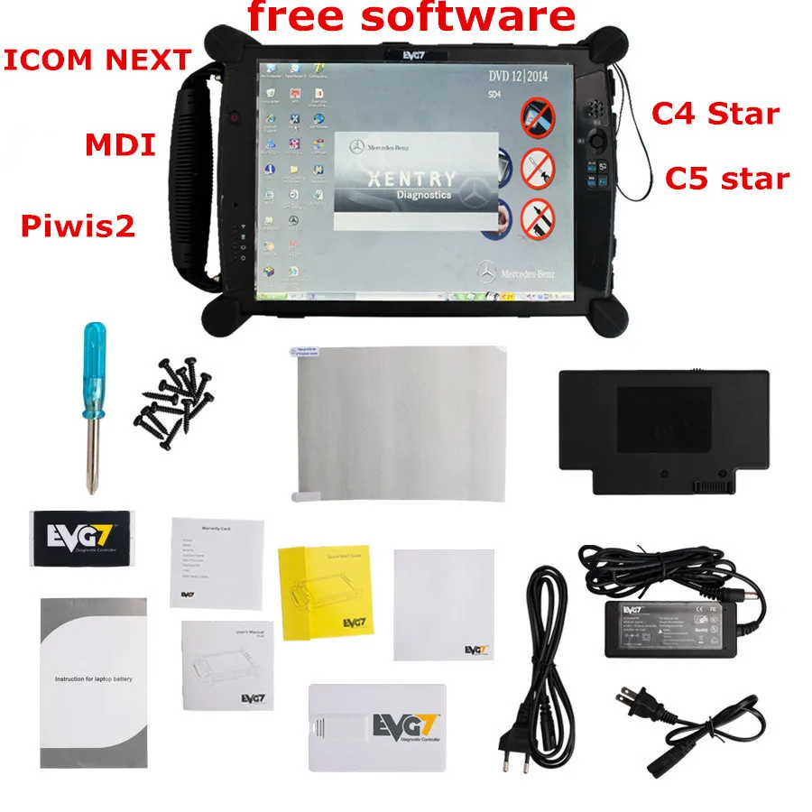 Диагностический ПК высшего качества A +++ 2020 12 SD подключение MB C4 Star к Wi Fi EVG7
