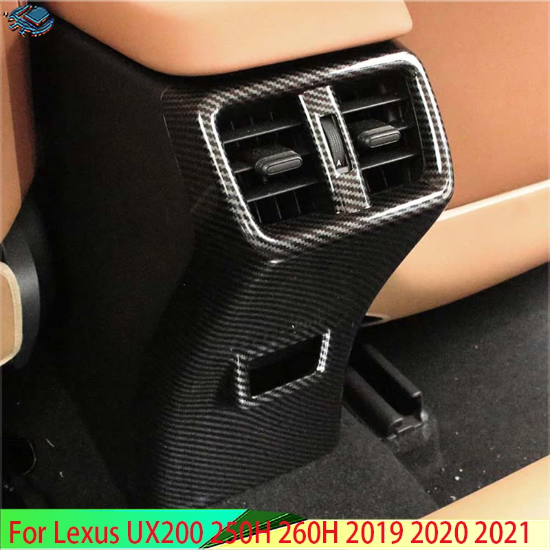 

For Lexus UX200 250H 260H 2019 2020 2021 Car Accessories ABS Chrome Armrest Box Rear Air Vent Frame Trim Cover