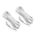 2 шт. черныйбелый кабель питания постоянного тока 12 В 5,5 мм x 2,1 мм Шнур постоянного тока 22AWG Удлинительный Шнур Мужской Женский кабель постоянного тока для разъема постоянного тока светодиодные фонари