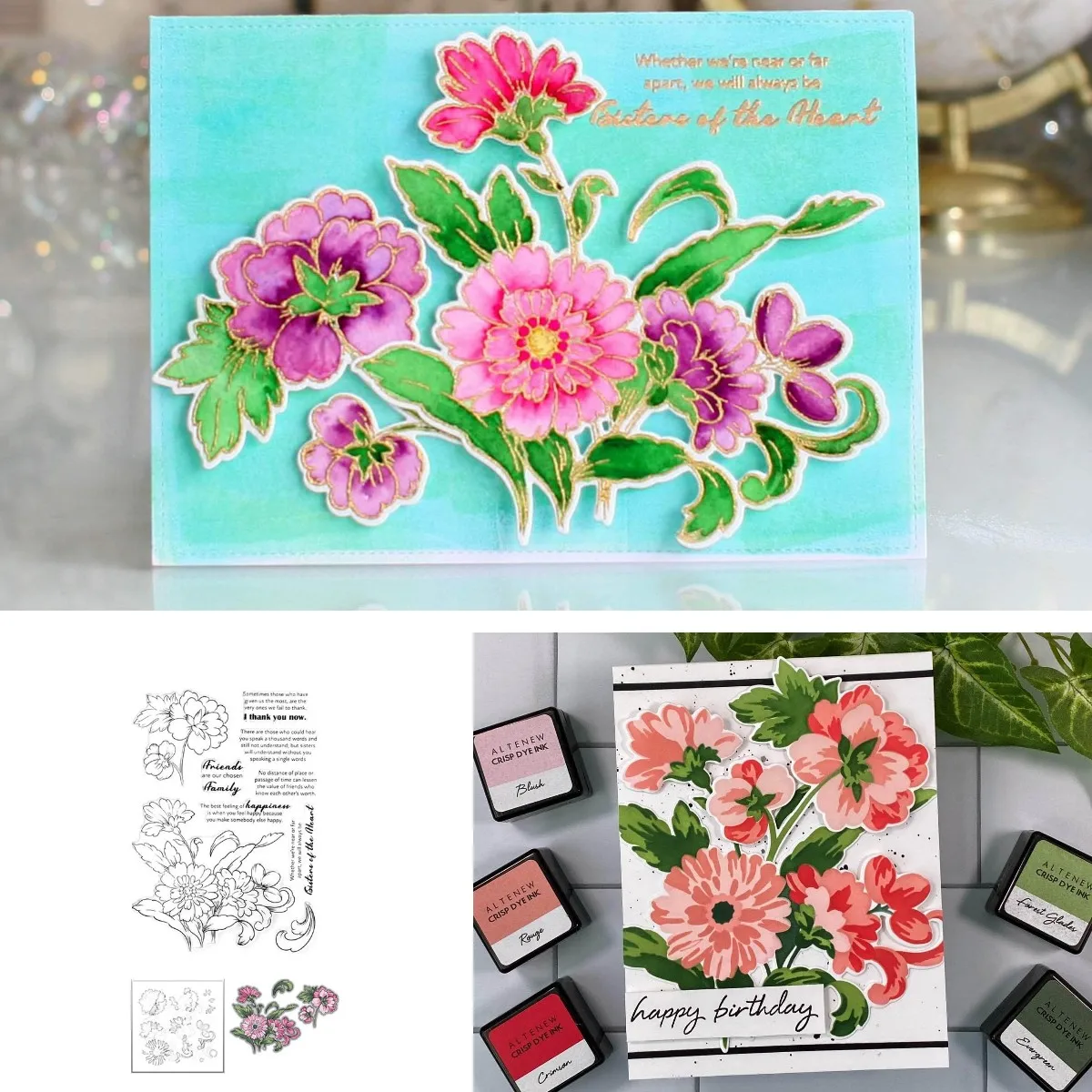 

Blessing Flowers Cutting Dies And Stamps And Stencil Scrapbook Dariy Decoration Stencil Embossing Template DIY Albums New 2021