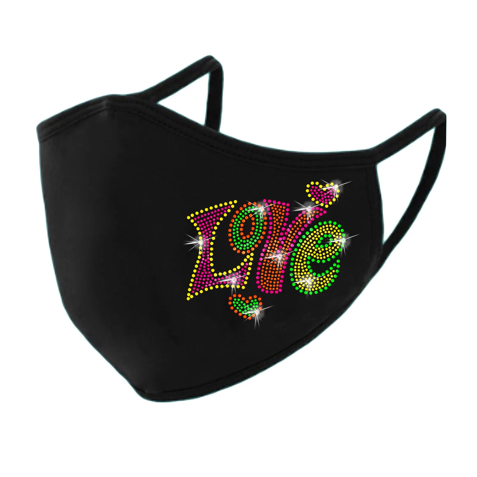 

2021 Mascarilla Fashion Rhinestone Printed Mask Valentine's Day Adult Masks Reusable among us masque fast