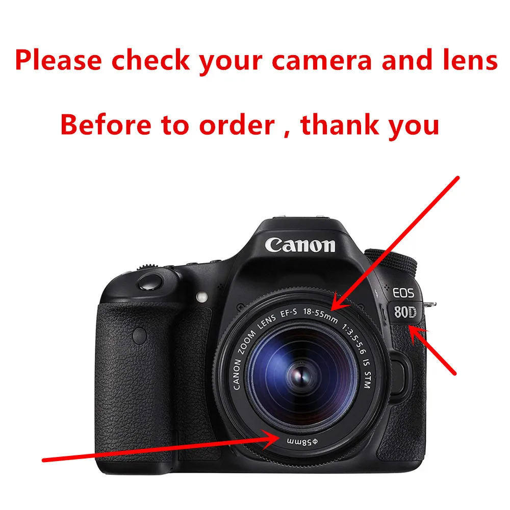58 мм 0.45X широкоугольный макрообъектив для Canon EOS 4000D 3000D 2000D 1500D 250D 77D 80D 100D 200D 760D 800D 1200D