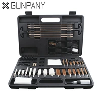 gunpany 62 pcs universal gun barrel cleaning kit brushes set aluminum tool case for shotguns riflespistol ar15 m16