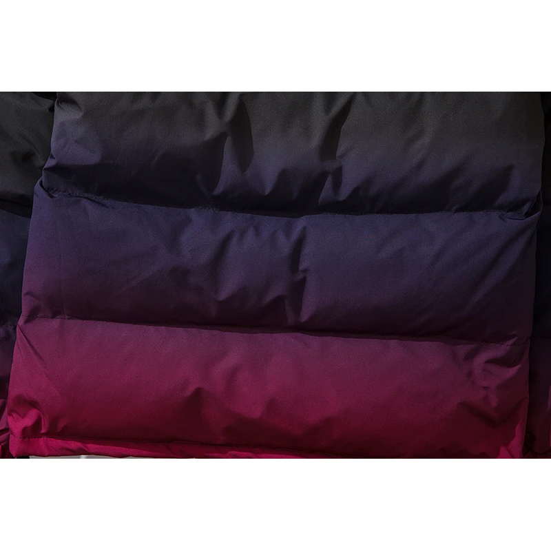 Градиентная куртка для командора мужская со съемным капюшоном в стиле хип хоп