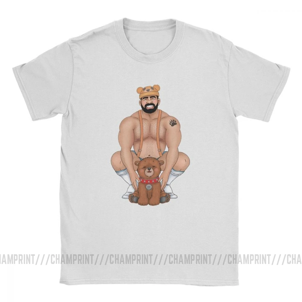 Папа футболка с медведем для мужчин Barebeef Gaybear Gayart Гей ЛГБТ короткими рукавами и