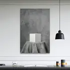Черный и белый Рисунок куб и шар на столе настенные художественные плакаты и принты дизайн для Гостиная домашнее настенное украшение для комнаты