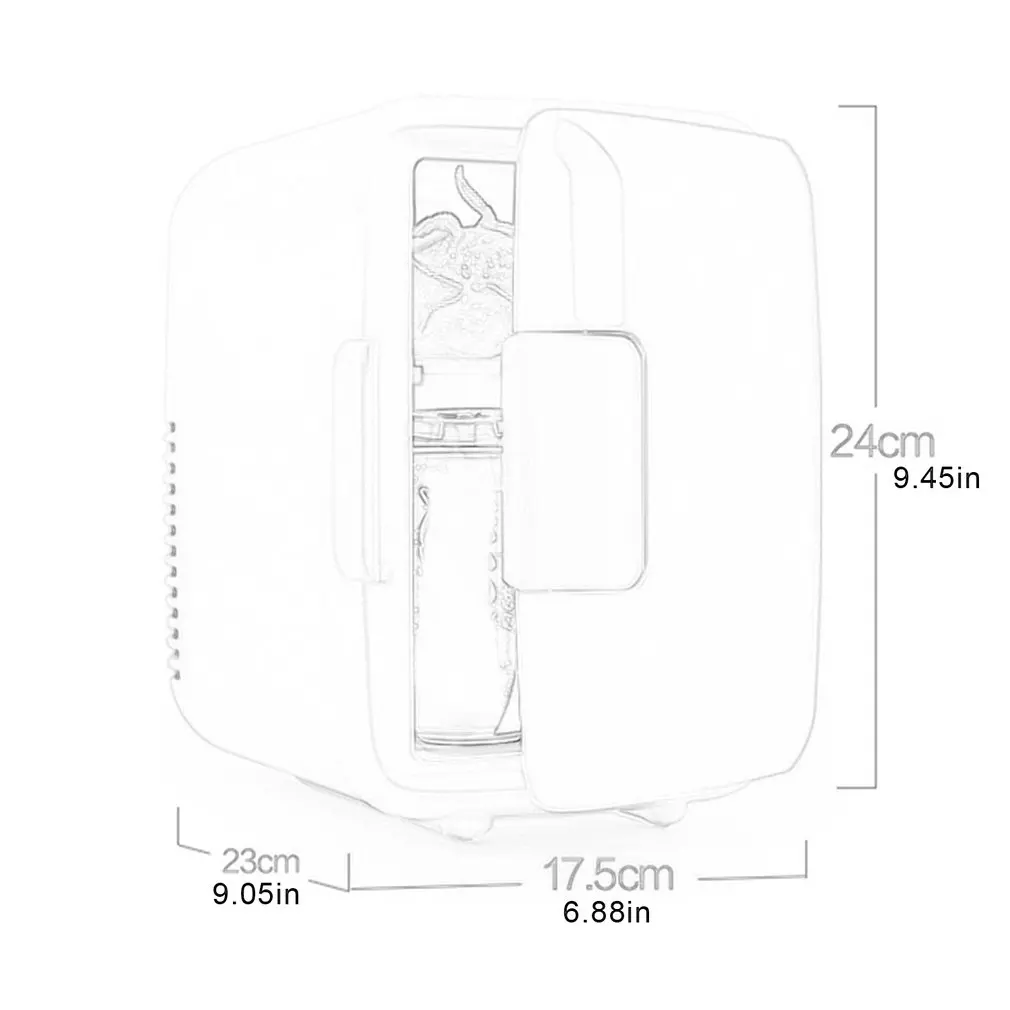 

4L Car Refrigerator Automoble Mini Fridge Refrigerators Freezer Cooling Box frigobar Food Fruit Storage Fridge Compressor