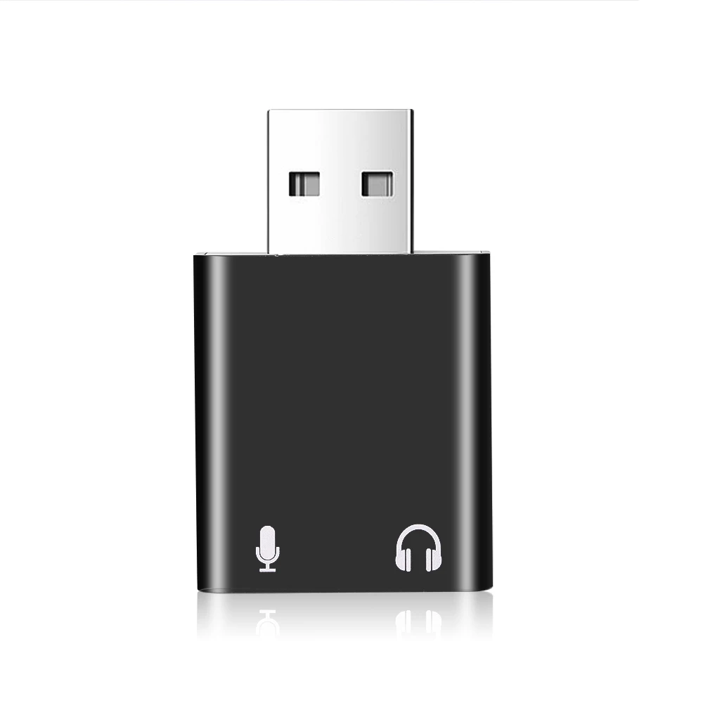 Мини звуковая карта Kebidu USB аудио интерфейс адаптер для наушников Звуковая