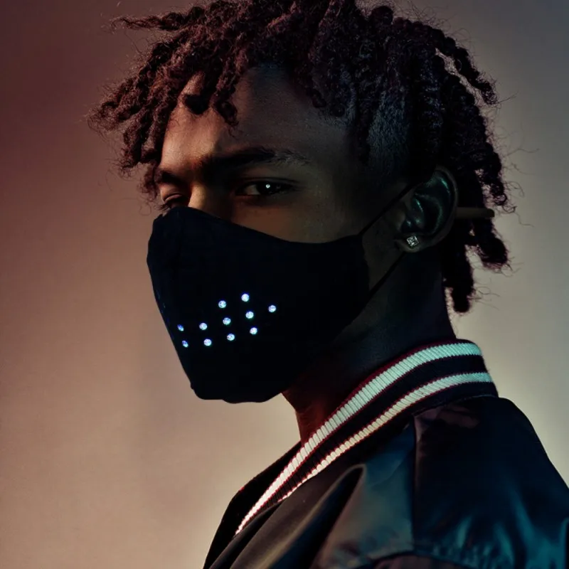 

Voice Control Luminous Mask Multi Color Glowing Mask Dynamic Talking Faux Face Mask Breathable Rubber Elastic Tendon Ear Loop