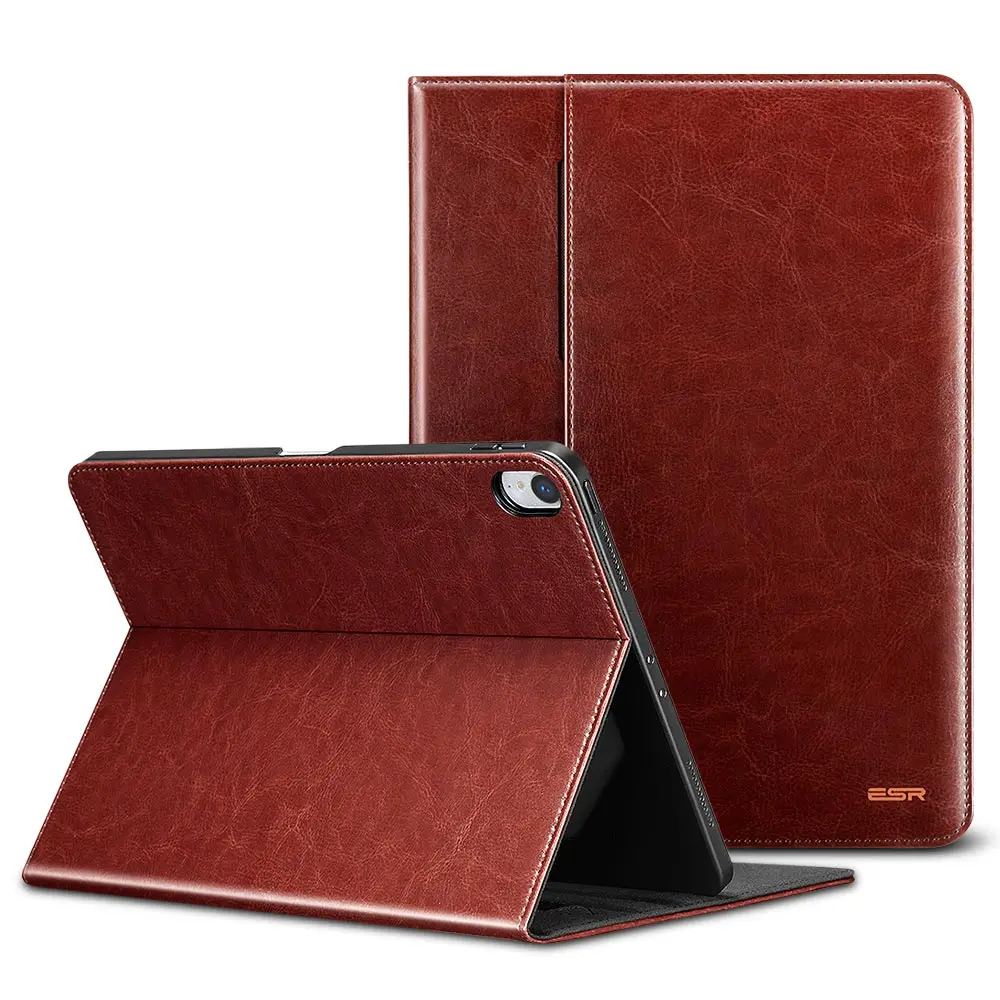 Brown Чехол ESR для iPad Pro 11 премиум класса из искусственной кожи бизнес-Чехол-книжка с подставкой Карманный автоматический смарт-чехол для нового iPad Pro 11 чехол - Цвет: Brown