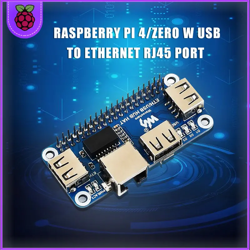 Raspberry PI 4/Zero W USB для оптоволкна вай RJ45 сетевой порт usb хаб