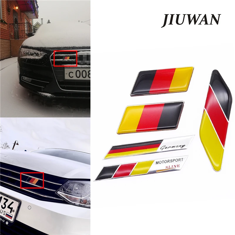 Для Benz VW Audi Гольф Пособия по немецкому языку флагом эмблема значок Deutsch передний