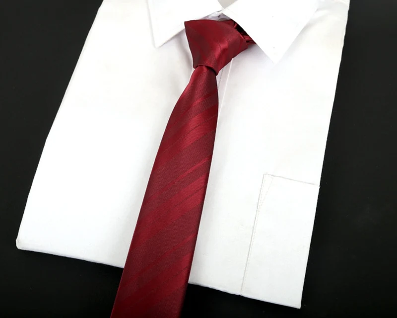 

Men Ties 6cm Stripe Jacquard Narrow Necktie Accessories Daily Wear Cravat Wedding Formal Business Party Skinny Neck Tie