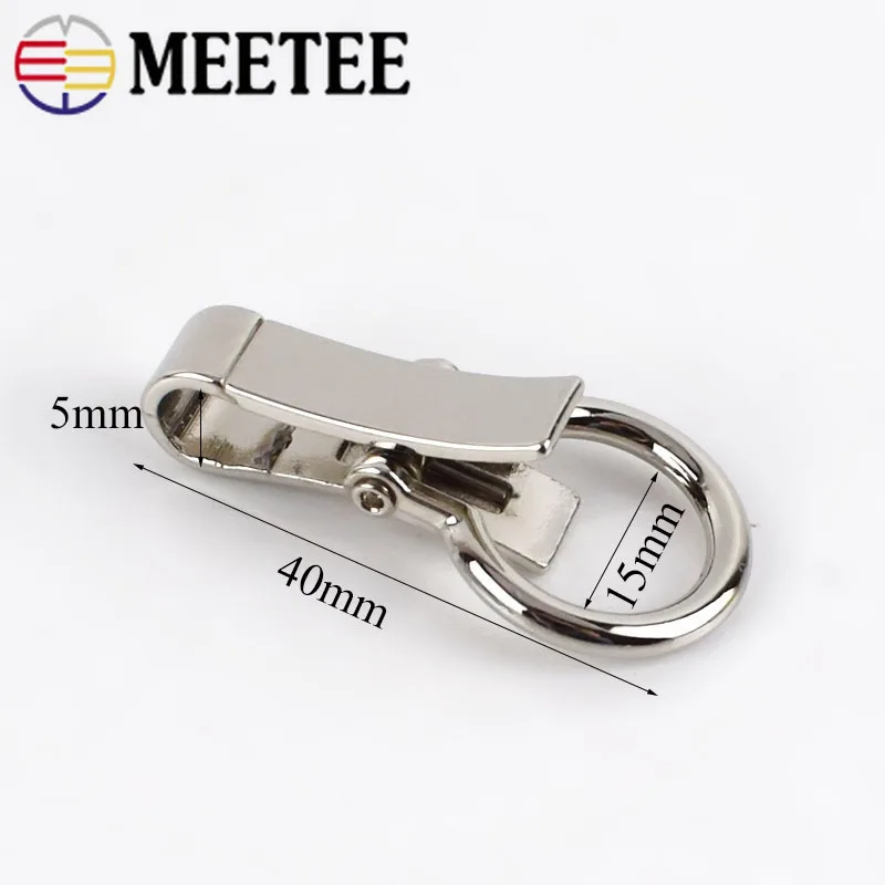 Meetee 4/10 шт. Крючок для сумки металлический ключ Пряжка омаров пряжки собак Сумка