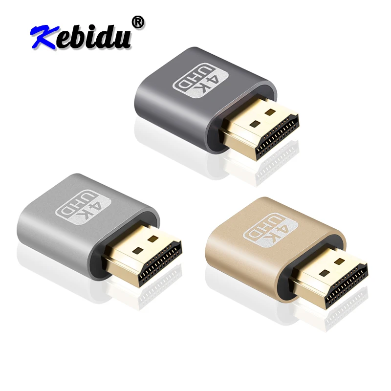 Адаптер Виртуального дисплея Mini VGA совместимый с HDMI DDC EDID подключаемый Безголовый