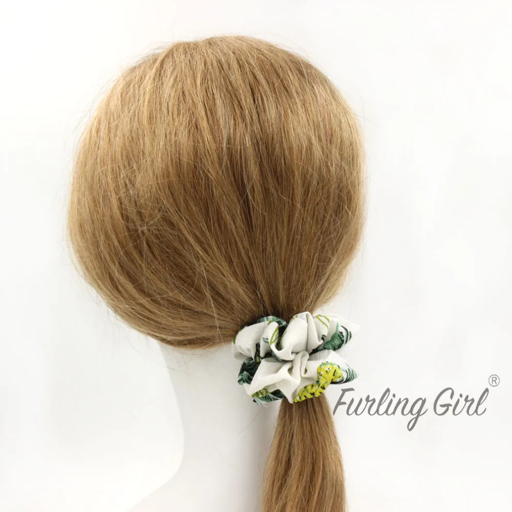 Шифоновые резинки для волос Furling Girl 1 шт. лист ананаса растительные эластичный