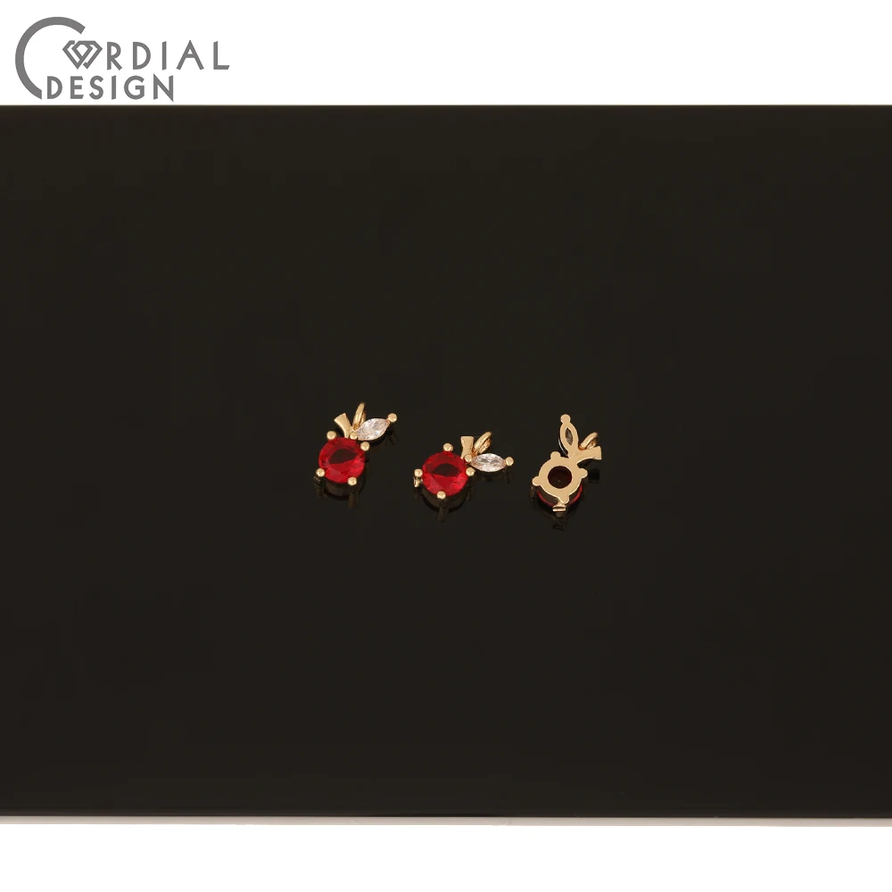 

Cordial Design 100Pcs 6*11MM CZ Charms/Hand Made/Jewelry Findings & Components/Earrings Making/DIY Pendant/Jewelry Accessories