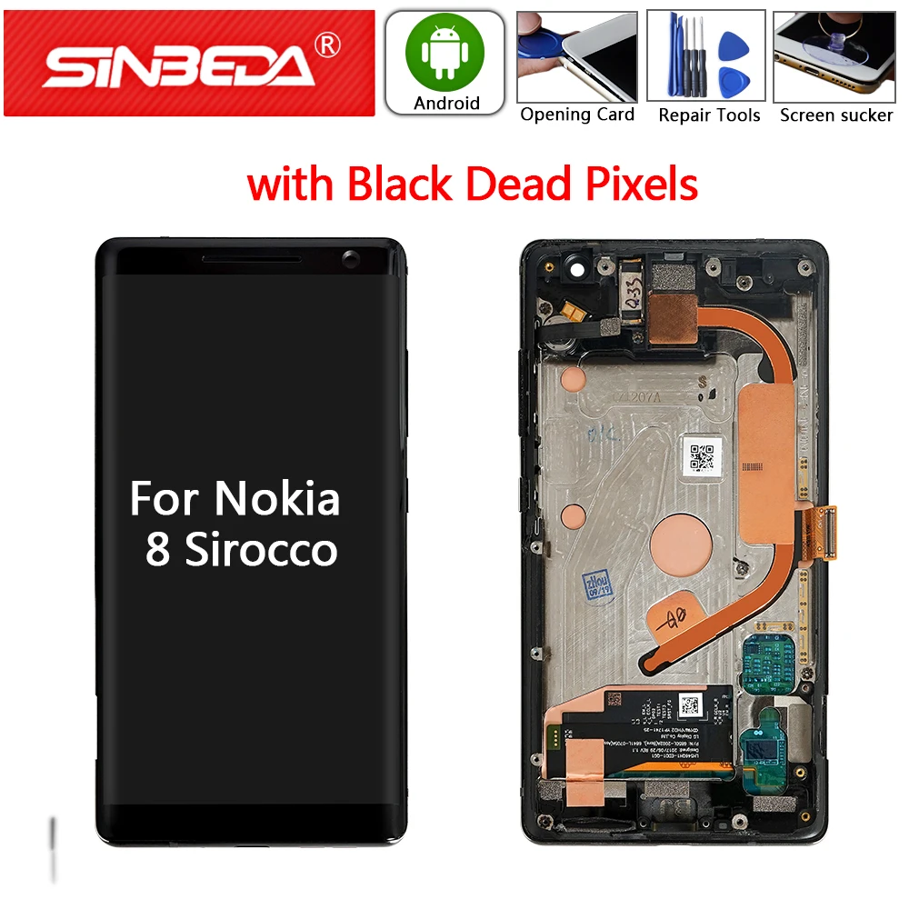 Специальная цена AMOLED lcd для Nokia 8 Sirocco дисплей сенсорный экран с рамкой 5 &quotдля
