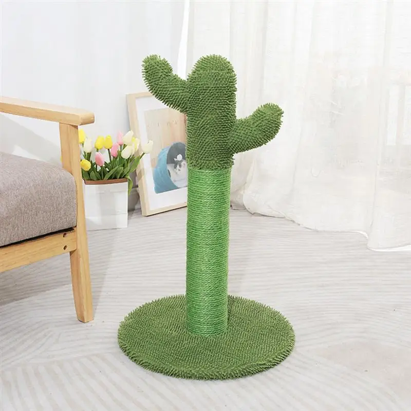 

1pc Creative Cactus Sisal Scratcher Cat Scratching Post Single Post Cat Grinding Claw Toy