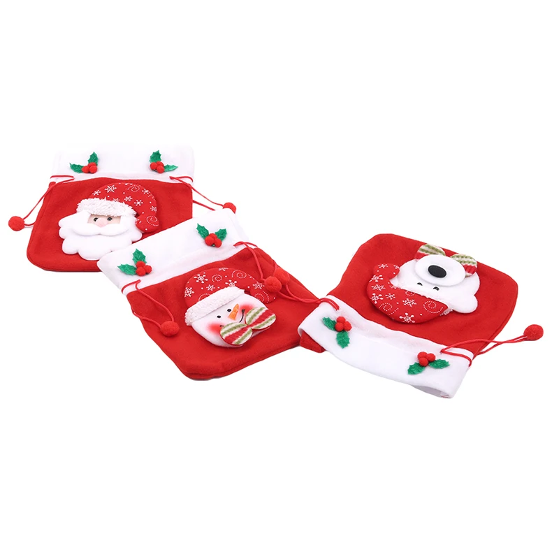 

Christmas Gifts Holder Handbags Exquisite Santa Claus Bunch Bags New Year Xmas Candy Storage Bags