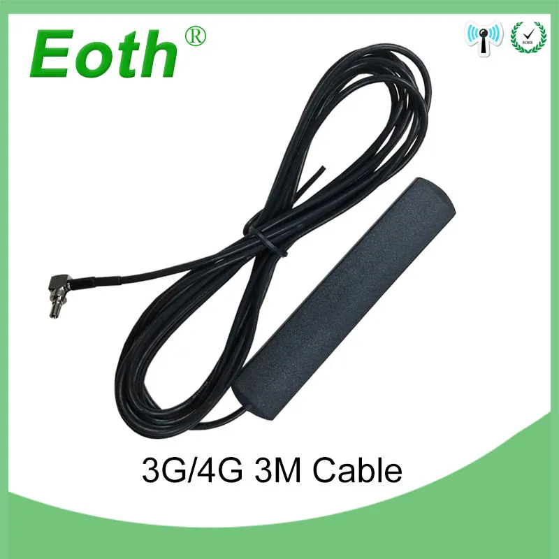 Eoth 5pcs  4G lte antenna 3dbi  CRC9 Connector Plug antenne router 21cm ipex 1 SMA female pigtail Extension Cable