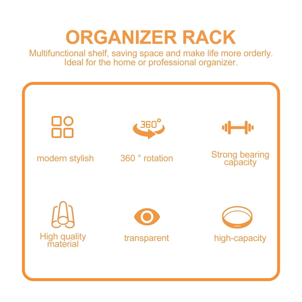 

1Pc Kitchen Rack Rotatable Rack Multifunctional Shelf Storage Rack(Single-layer)