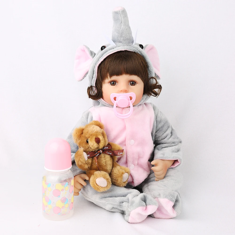 

Cloth Body Soft Silicone Reborn Baby Dolls Realistic Alive Boneca Bebe Lifelike Real Girl Doll Birthday Christmas Gift For Kids