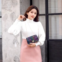 bag girl 2022 new korean version of colorful geometric laser rhombus lock chain bag ladies handbags cross body bag woman