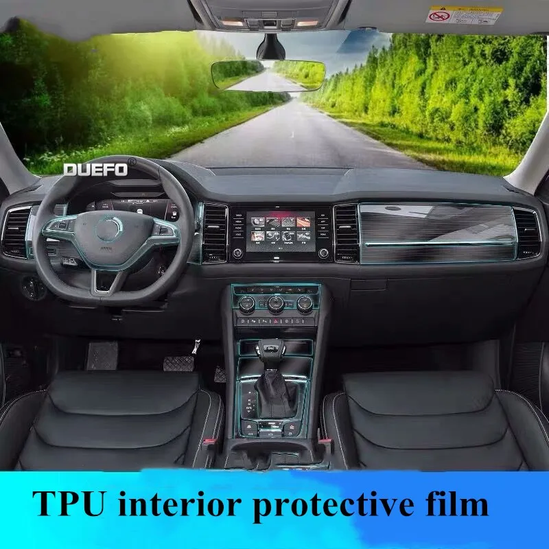 Автомобильная наклейка TPU для Skoda прозрачная защитная пленка TPU наклейка s для Skoda Kodiaq SKODASUPERB наклейка интерьерные аксессуары