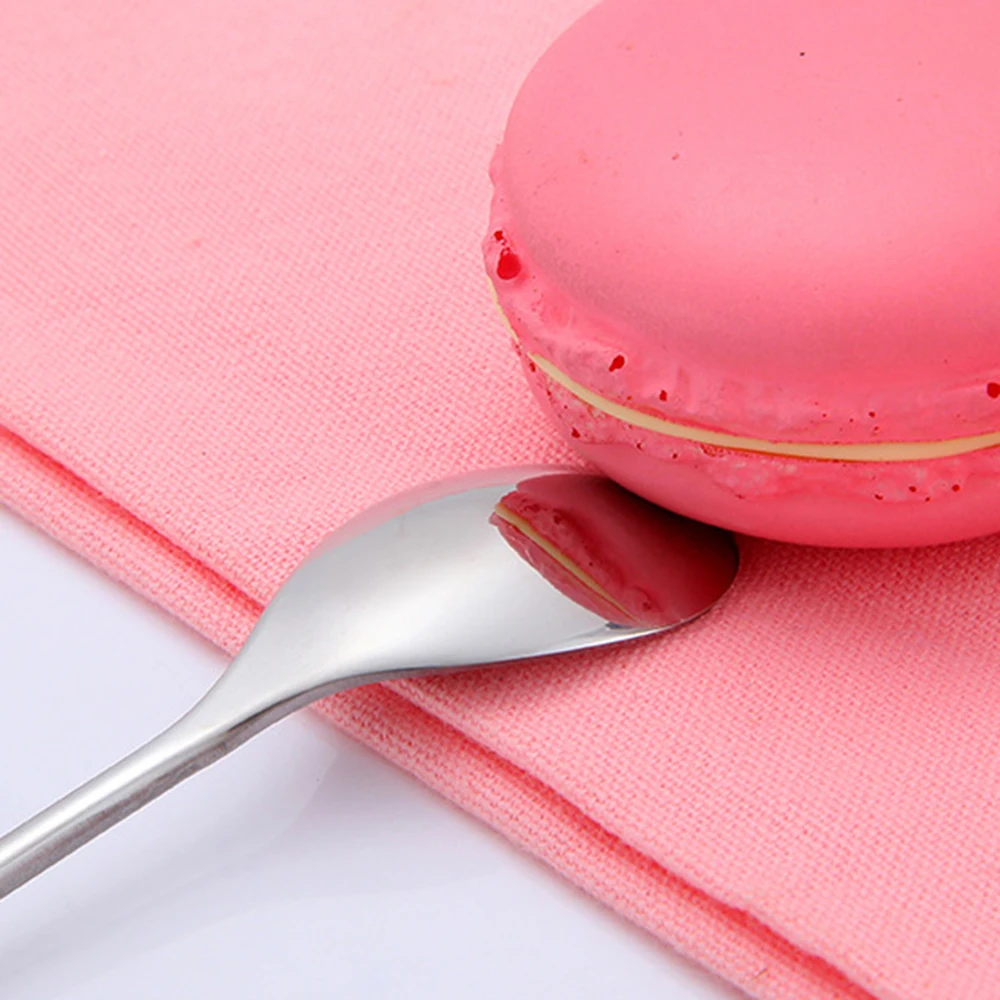 Прямая поставка Филиал ложки в виде листьев и вилка Нержавеющая сталь десертная