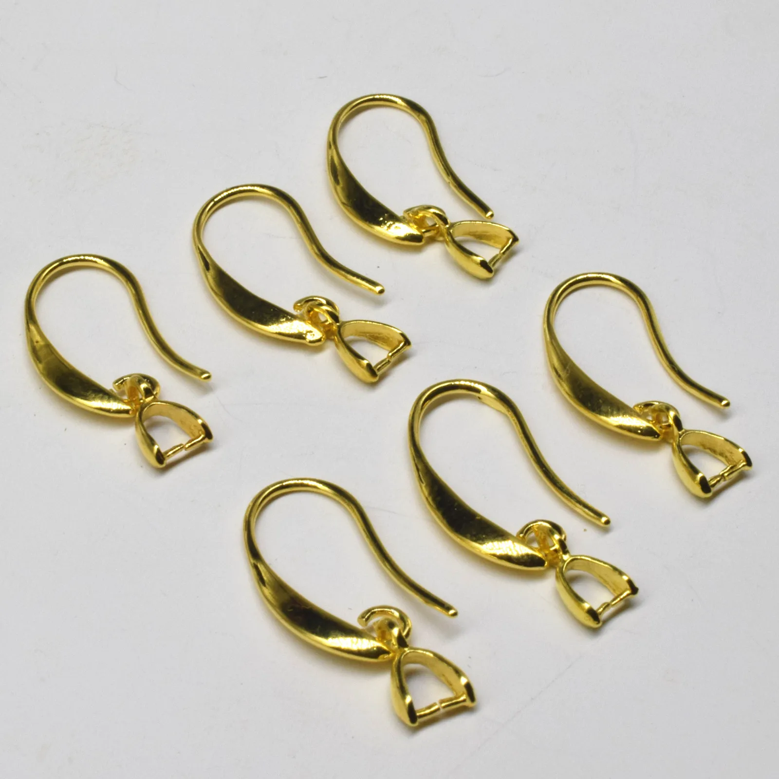

10-50PCS Gold Earring Wires With Ear Hook Earrings Clasp Findings Supplies For Jewelry Making DIY Crafts