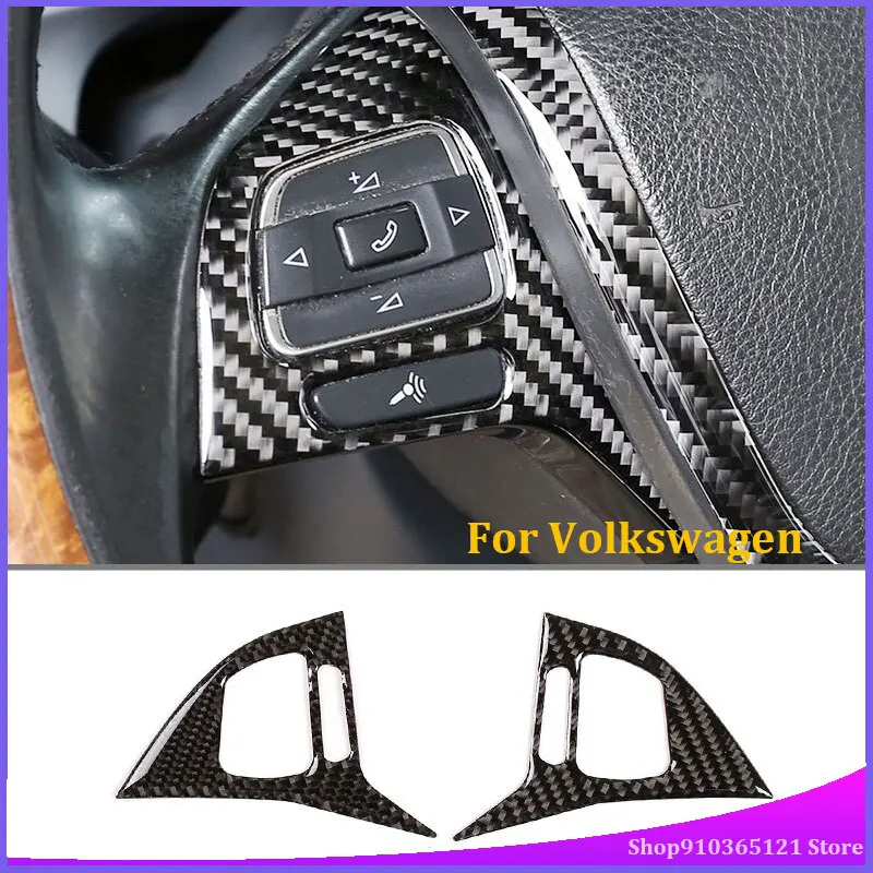 

Для Volkswagen Touareg 2011-2018 рулевое колесо Кнопка рамка Настоящее углеродное волокно (мягкое) модификация интерьера автомобиля