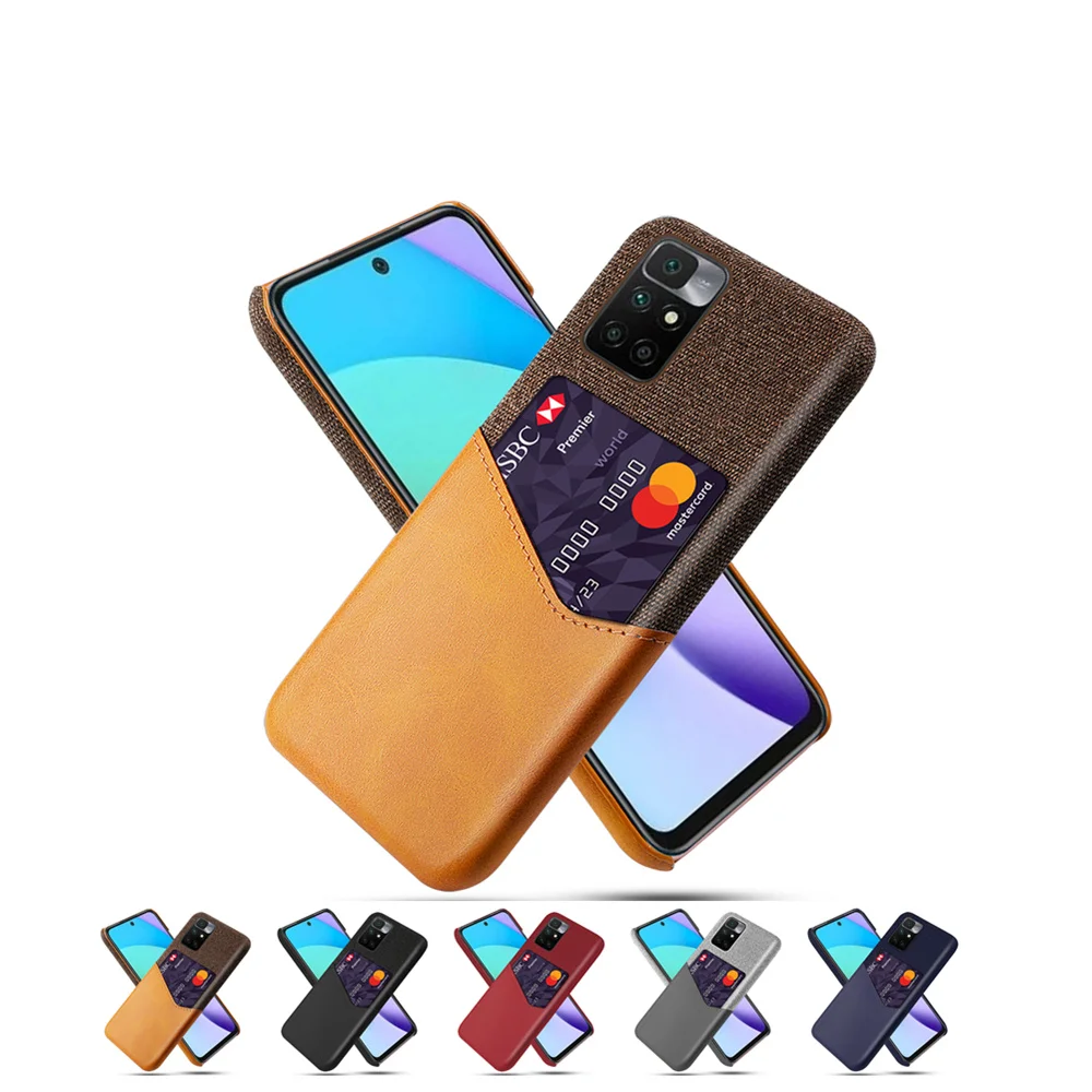 

Redmi 10 Case Credit Card Case Soft Cloth Fabric Case For Xiaomi Redmi 10 Cover For Xiaomi Redmi 10 Redmi10 Phone Cases 6.5''
