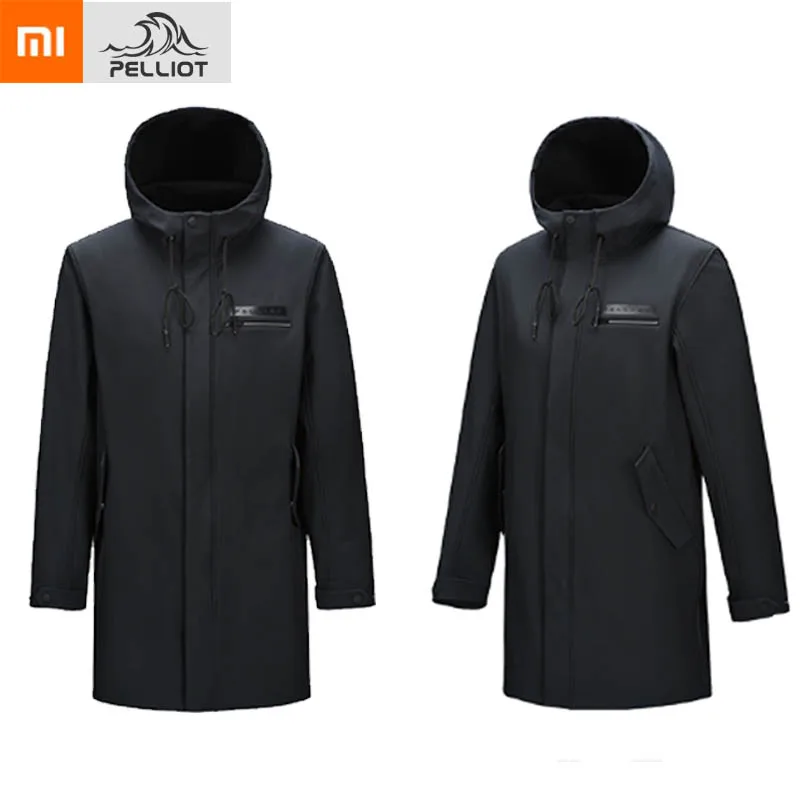 Xiaomi Pelliot ветрозащитная водоотталкивающая мягкая теплая куртка 3D стерео мульти карманы Бизнес Стиль Пальто с шапкой для мужчин и женщин