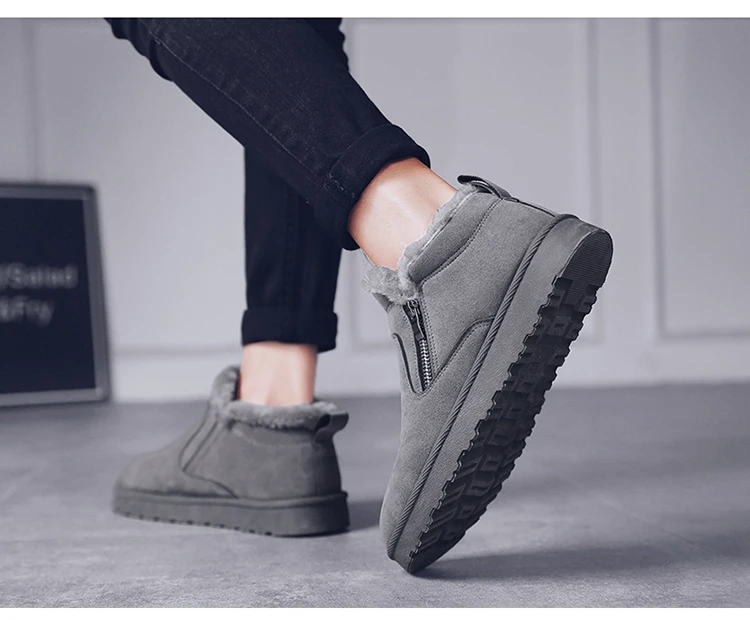 Bota Masculina/Новое поступление года; мужские ботинки на меху; теплая зимняя мужская рабочая обувь; модная обувь на резиновой подошве; размеры 39-45