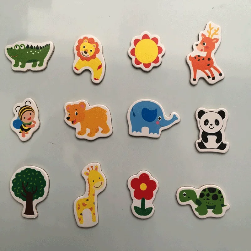 12 шт./лот. Мягкая Магнитная белая доска с жирафом оленем крокодилом пандой