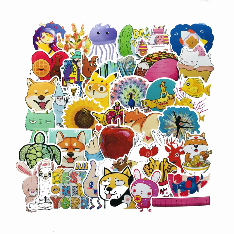 40 шт. Детские Мультяшные наклейки для ноутбука мотоцикла скейтборда багажа